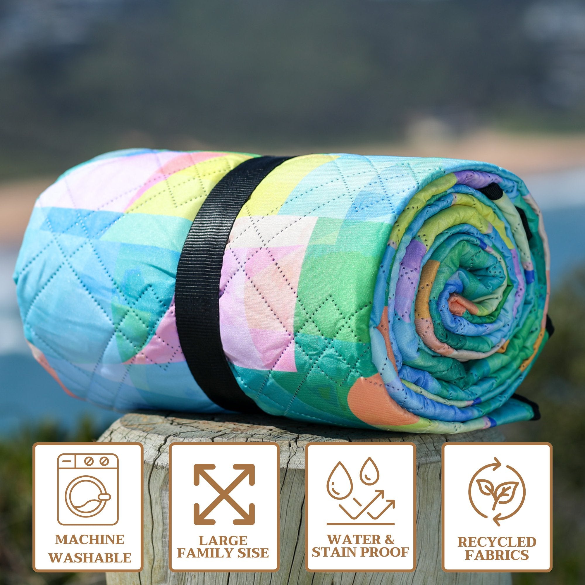 Skylight Blue Picnic Blanket