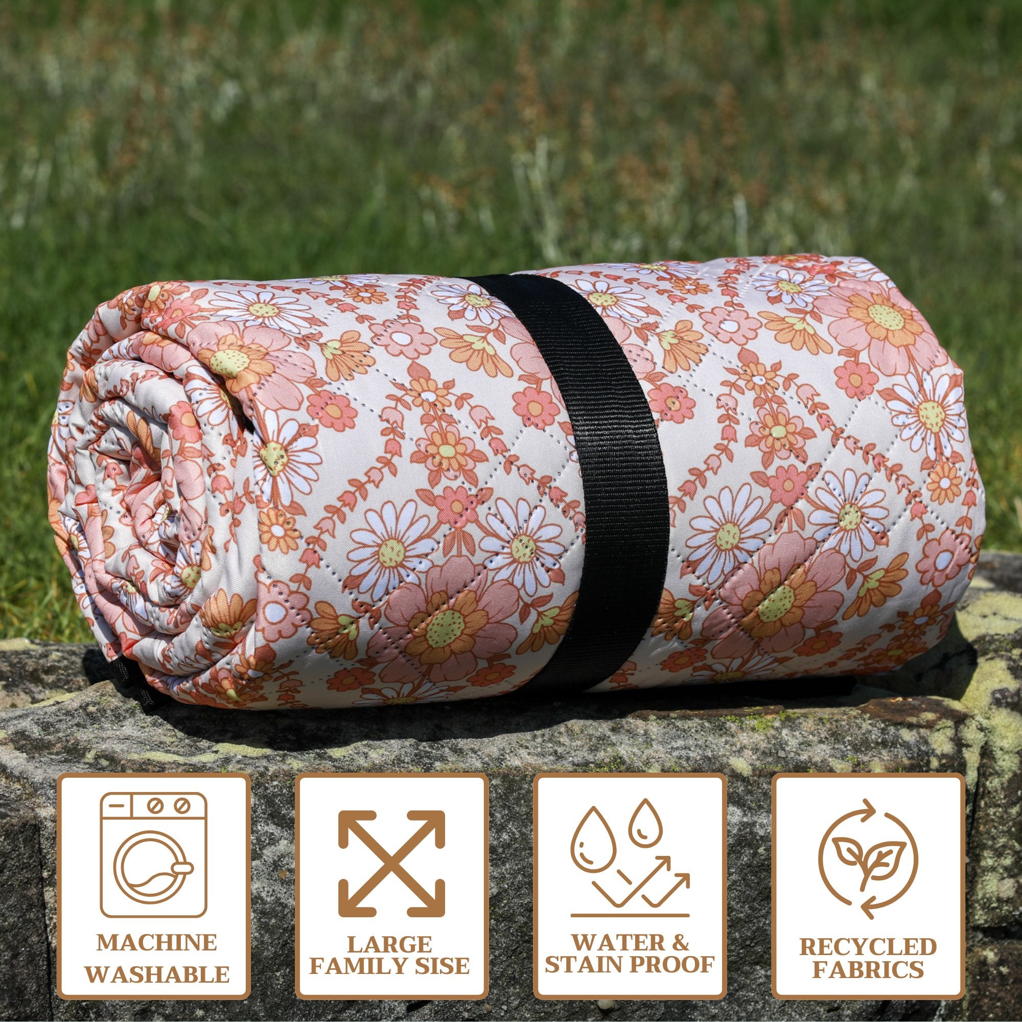 Vintage Folk Picnic Blanket