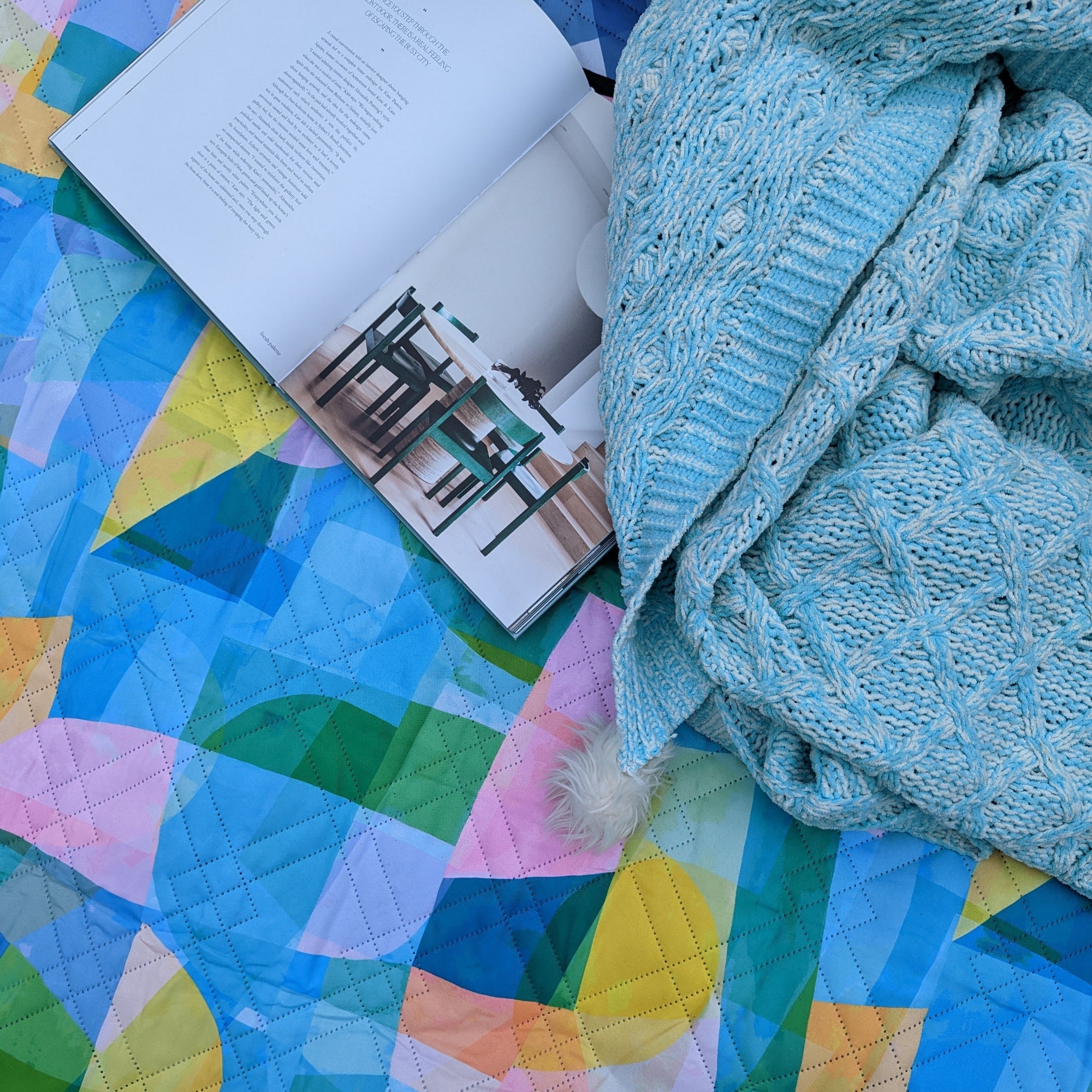 Skylight Blue Picnic Blanket