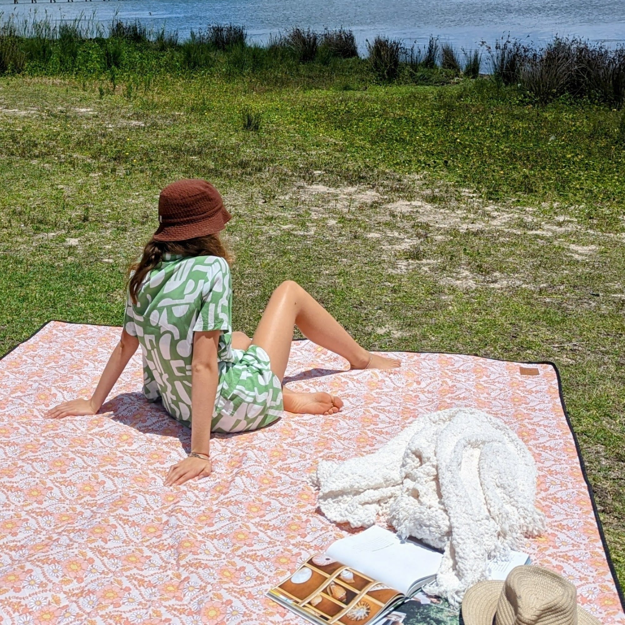 Vintage Folk Picnic Blanket